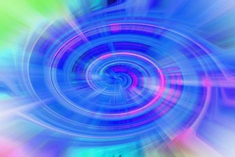 Abstract background featuring a vibrant blue and pink circular spiral motion Stock Illustration