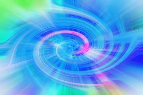 Abstract background featuring a vibrant blue spiral vortex with swirling Stock Illustration