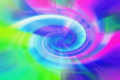 Abstract background featuring a vibrant circular swirl with dynamic neon Illustrazione stock