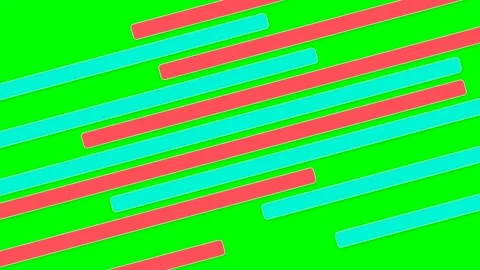 Abstract background featuring vibrant cyan and red diagonal stripes on green Stock-Footage 341839820