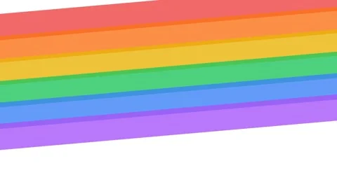 Abstract background featuring vibrant diagonal stripes in rainbow colors Video stock 335117641