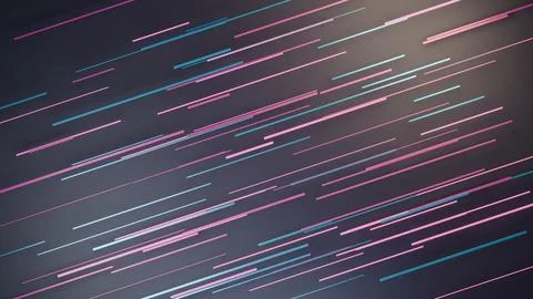 Abstract background featuring vibrant diagonal neon light streaks moving qu.. Stock Illustration
