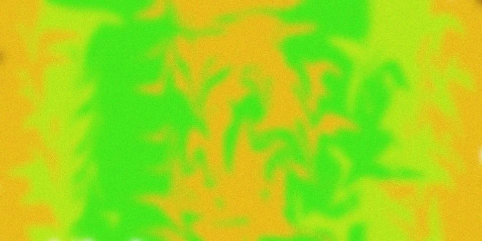 Abstract background featuring vibrant green and orange swirling patterns an.. Stock Illustration