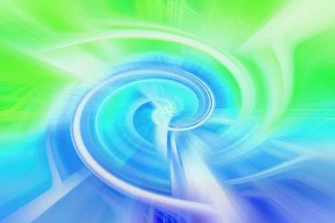 Abstract background featuring vibrant green and blue colors swirling イラスト素材
