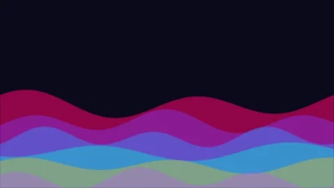 Abstract background featuring vibrant layered waves in a dark atmosphere Video stock 335117130