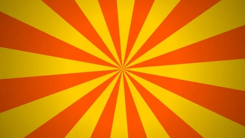 Abstract background featuring vibrant orange and yellow sunburst radial rays Видео 336263265