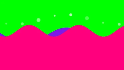 Abstract background featuring vibrant pink and purple waves on green field Stock Footage 340266569