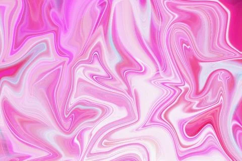Abstract background featuring vibrant pink and white liquid marble texture Stock Illustration