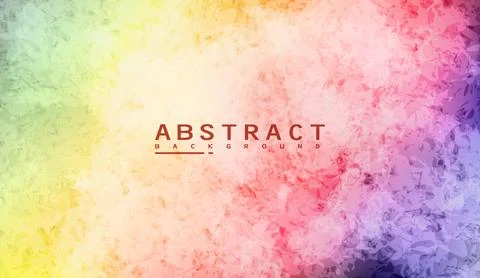 Abstract background featuring vibrant rainbow colors textured brush strokes and Stock Illustration