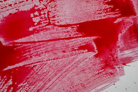 Abstract background featuring vibrant red paint and ink brush strokes, spla.. Stock Photos