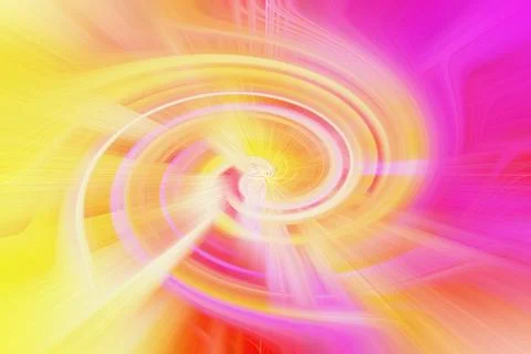 Abstract background featuring vibrant swirling yellow and magenta light Stock Illustration