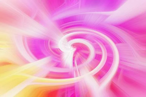 Abstract background featuring vibrant swirling pink and yellow light trails Stock Illustration
