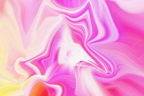 Abstract background featuring vibrant swirling liquid waves of magenta pink Stock Illustration
