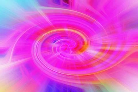 Abstract background featuring a vivid pink and blue circular swirl Stock Illustration
