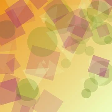 Abstract background featuring warm overlapping geometric shapes like circle.. Stock Illustration
