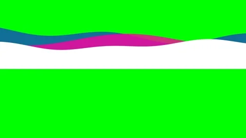 Abstract background featuring wavy blue and pink lines on a green surface Stock-Footage 340902787
