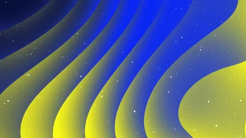 Abstract Background Featuring Wavy Gradient Blue and Yellow Motion Видео 337410378