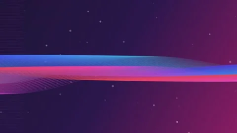 Abstract background featuring wavy lines and glowing dots in dark gradient .. Stock Footage 340918667