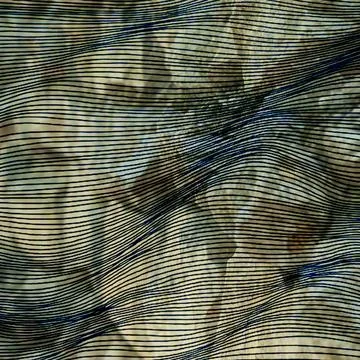Abstract background featuring wavy parallel black lines overlaying a textured Stock Photos