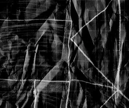 Abstract Background Featuring White Chalk Lines Drawn Over A Dark Crumpled .. Stock Illustration