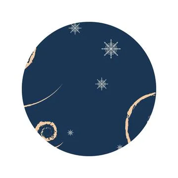 Abstract background in figure circle winter theme. Stock Illustration