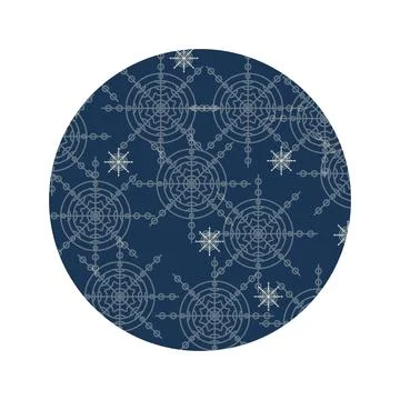 Abstract background in figure circle winter theme. Illustrazione stock