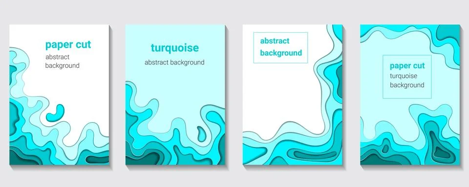 Abstract background of figures and waves color of sea water Illustrazione stock