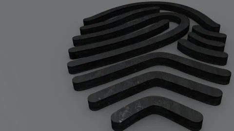 Abstract background with fingerprint. Digital backdrop Stock Illustration