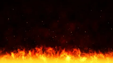 Abstract background, Fire motion flowing on black background Stock Footage 119681632