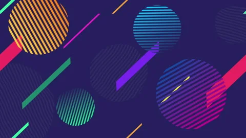 Abstract background in flat style with animation Stock Footage 160539832