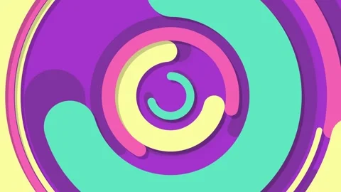 Abstract background in flat style animation of Square shape layers rotating. Stock Footage 194358927