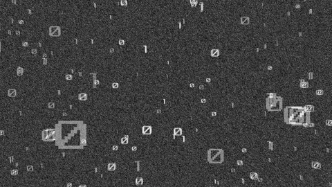 Abstract Background Flickering Binary 1 Stock Footage 93241449