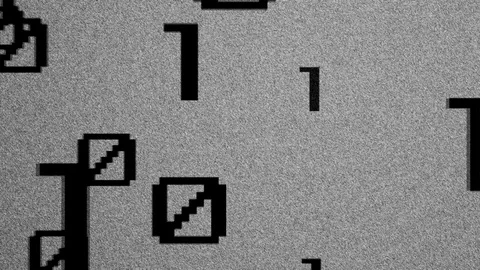 Abstract Background Flickering Binary 8 Video stock 93244822