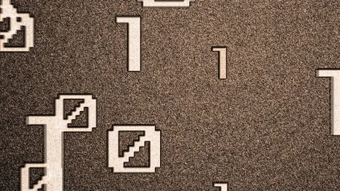 Abstract Background Flickering Binary 9 Stock Footage 93245534