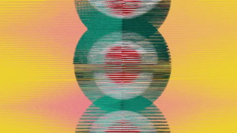 Abstract Background Flickering Circular Pattern 22 Stock Footage 136310747