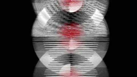 Abstract Background Flickering Circular Pattern 21 Stock Footage 136310767