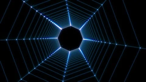 Abstract background with flight animation in an abstract futuristic tunnel Stock Footage 247645753