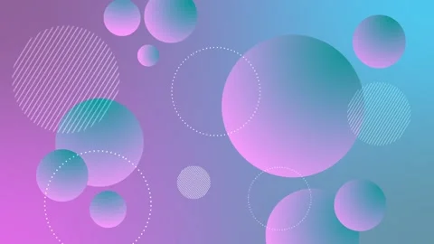 Abstract background with floating circles dotted rings and soft gradient an.. Stock Footage 339293588