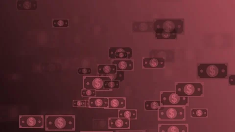 Abstract background with floating dollar bills money finance wealth and dig.. Stock Footage 336753235