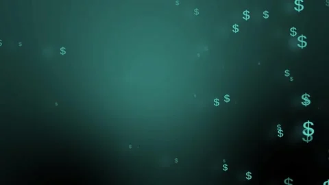 Abstract background with floating dollar signs and soft glowing light animati Vidéo 336888535
