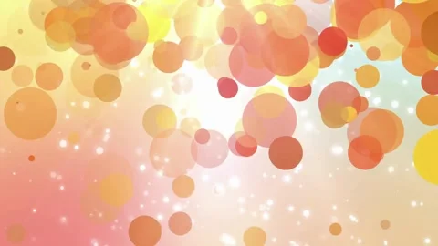 Abstract background with floating glowing circles and light particles Video stock 336120985