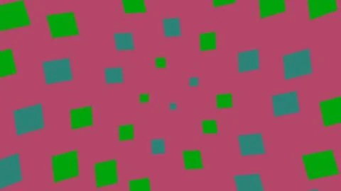 Abstract background with floating green and teal squares Stock Illustration