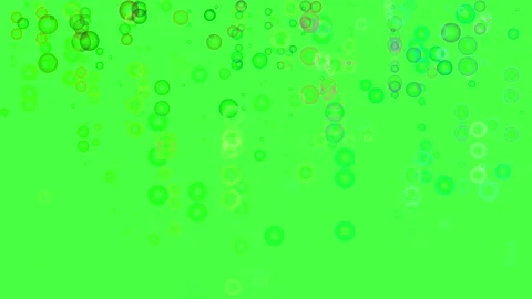Abstract background with floating green bubbles and circles 스톡 동영상 334019859