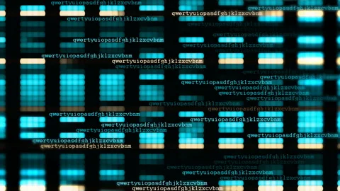 Abstract background. Floating letters HUD background. Stock Footage 100178925