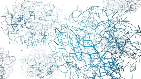 Abstract background with floating lines Video stock 98079434