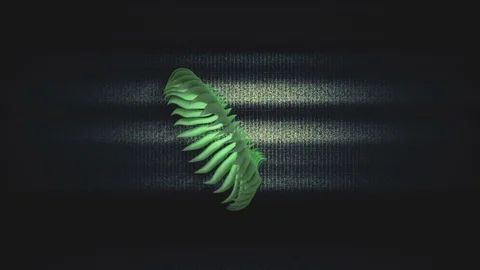 Abstract Background Floating Organic Form 14 Stock-Footage 97482688