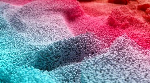 Abstract background with floating particles with depth of field. Wave with mi Illustrazione stock