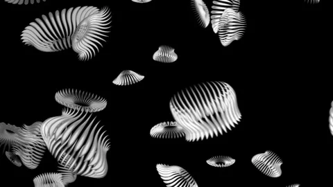 Abstract Background Floating Pulsing Organic Shapes 6 Stock Footage 97258055