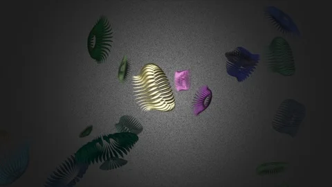 Abstract Background Floating Pulsing Organic Shapes 7 Stock Footage 97259129