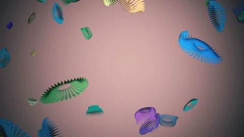 Abstract Background Floating Pulsing Organic Shapes 10 Stock Footage 97259892